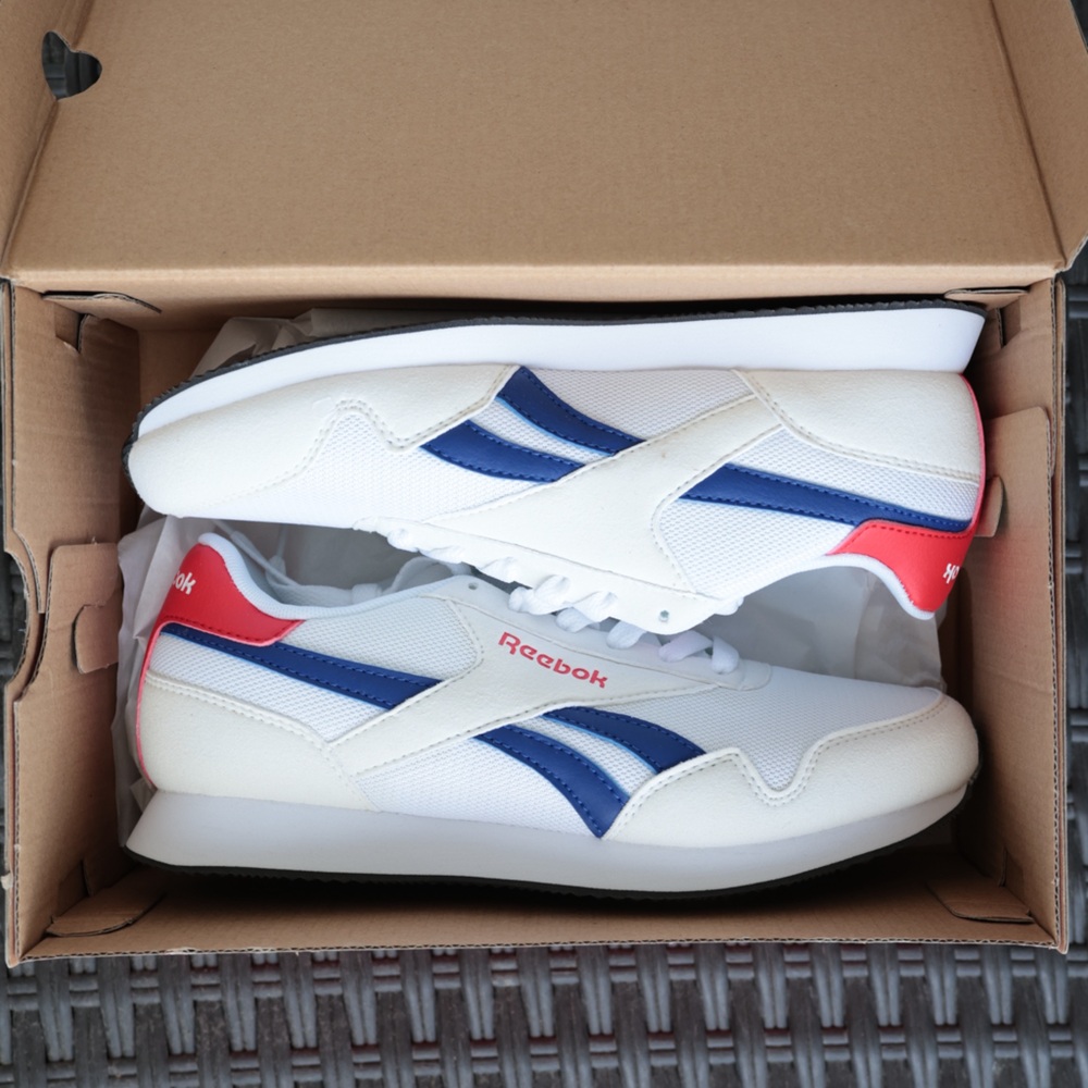 Reebok Royal Classic Jogger 3.0 Red White Blue Sneakers Y2K Women Sz 7.5 Preppy